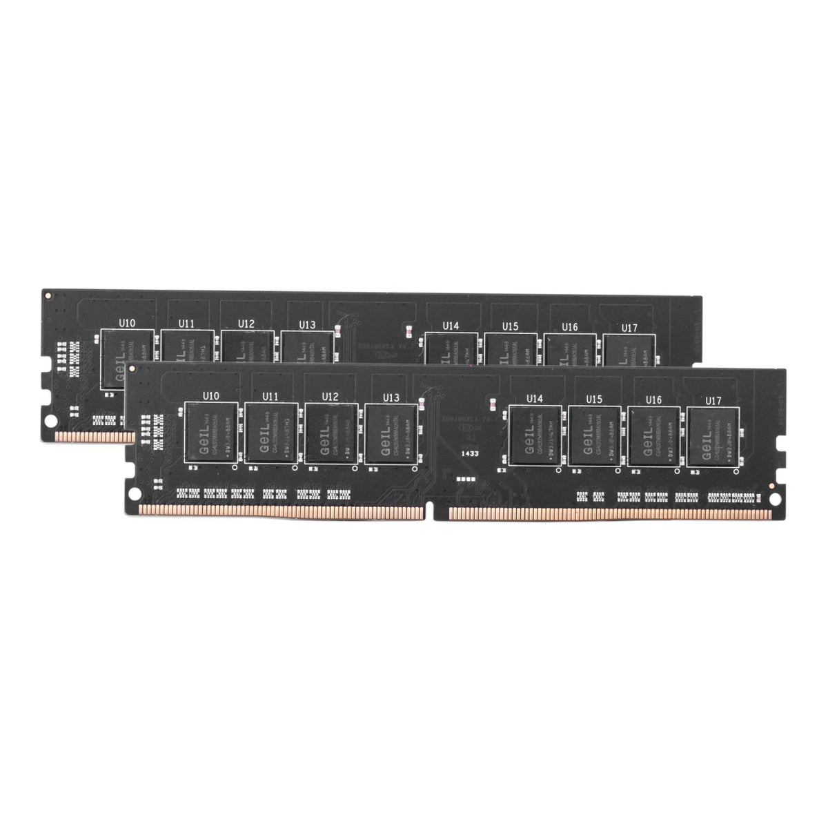 GeIL Pristine 16GB DDR4 3200MHz Desktop Memory Kit featuring dual 8GB modules for enhanced performance.