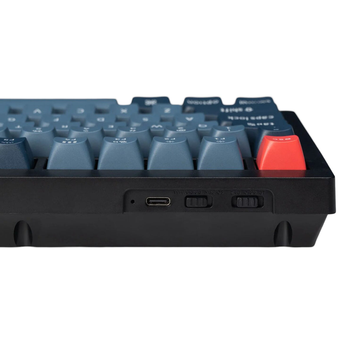 Keychron V1 Max QMK/VIA Wireless Custom Mechanical Keyboard | RED Switches – Black