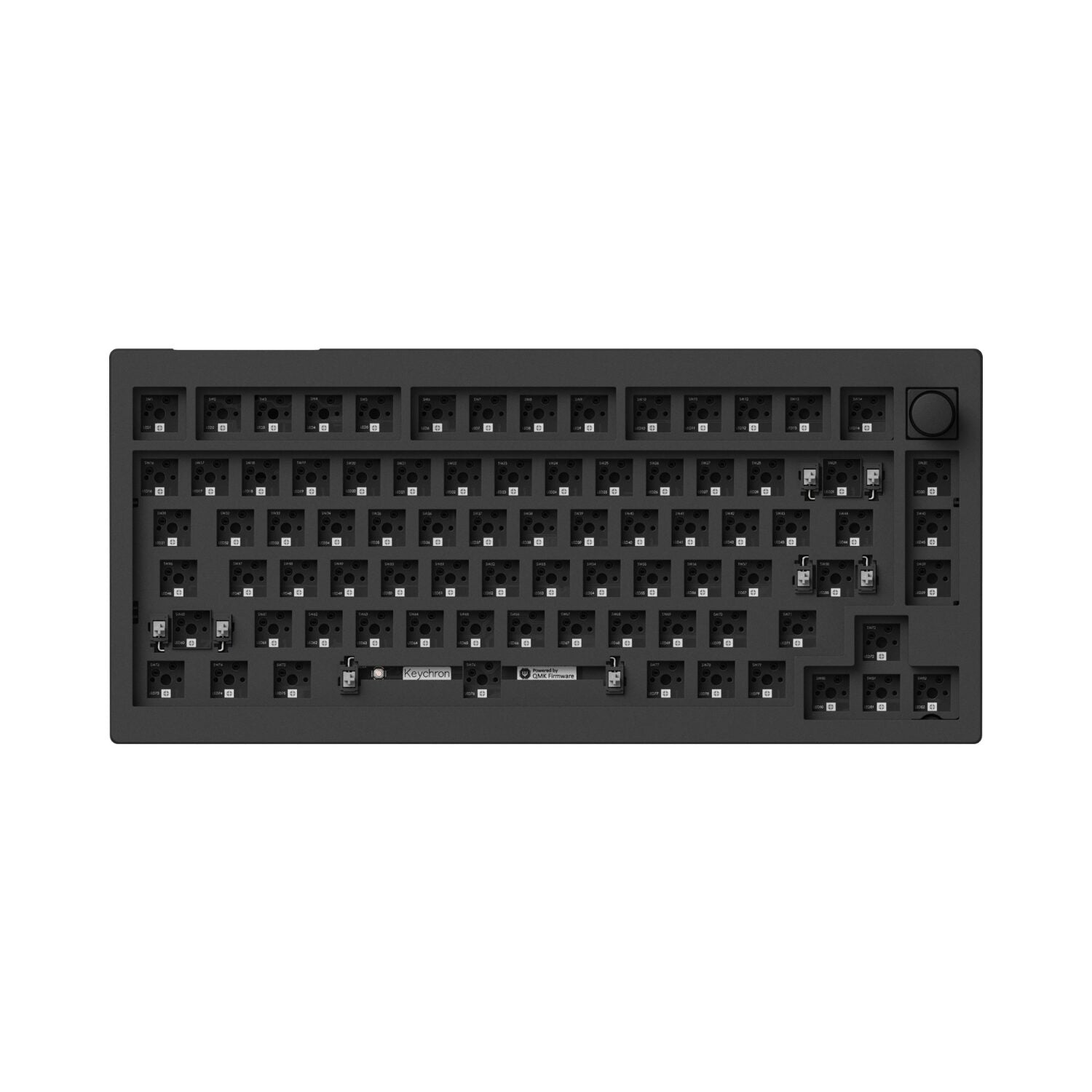 Keychron V1 Max QMK/VIA Wireless Custom Mechanical Keyboard | RED Switches – Black