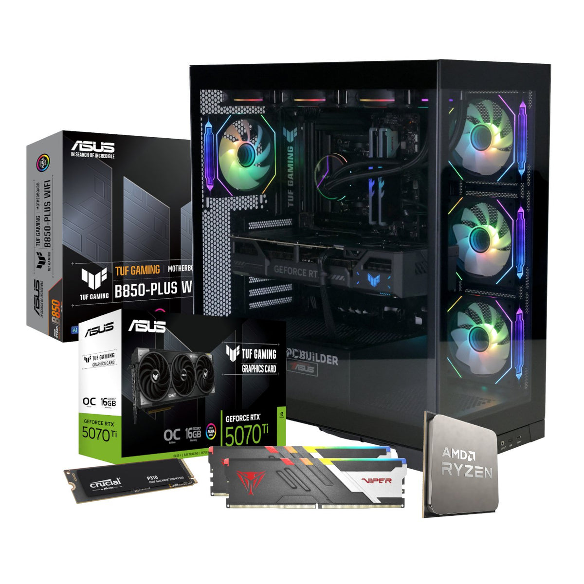 PCBuilder Ryzen 7 7800X3D ARCHON Windows 11 Gaming PC