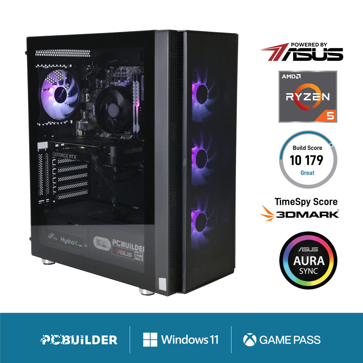 PCBuilder Ryzen 5 5600X TITAN Windows 11 Gaming PC