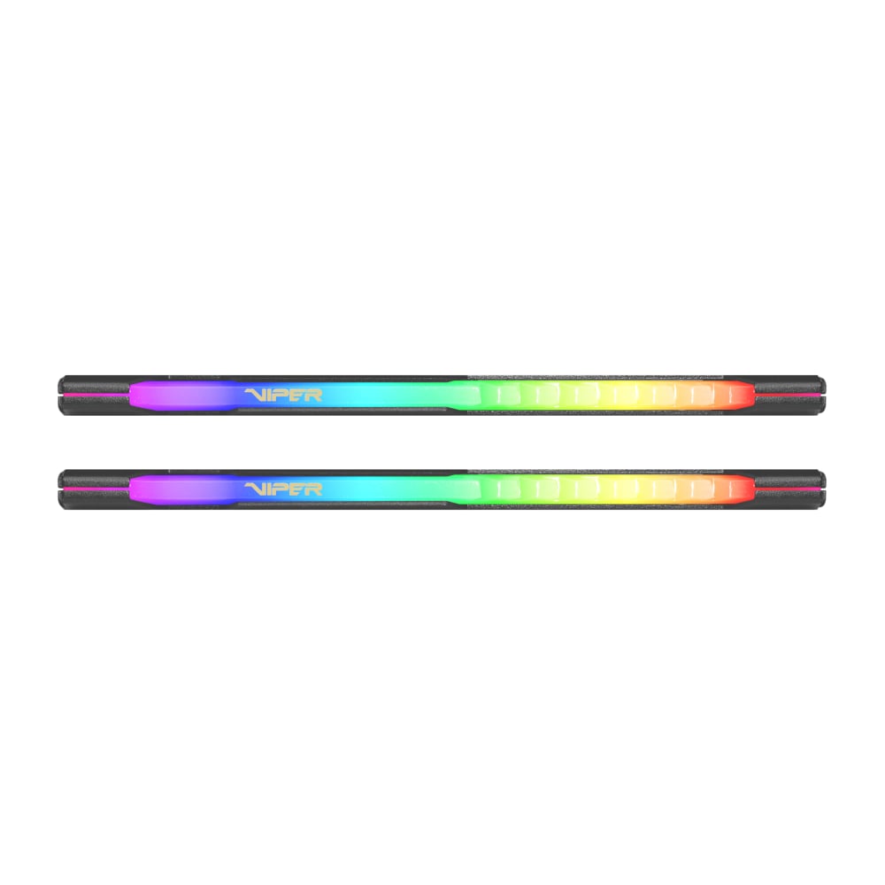 Patriot Vipersteel 16GB KIT (2x8GB) 3600MHz DDR4 RGB memory modules with customizable RGB lighting.