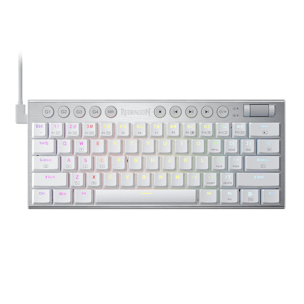 Redragon K632 HORUS Mini 60% RGB Wired Gaming Keyboard – White